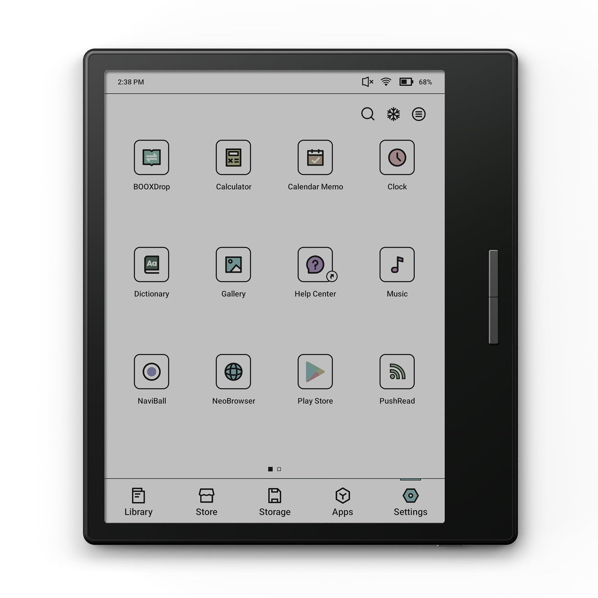BOOX Go Color 7 ePaper Tablet 7” Color 64 GB Android 12 E-Ink Luz Frontal BT WiFi (Negro)