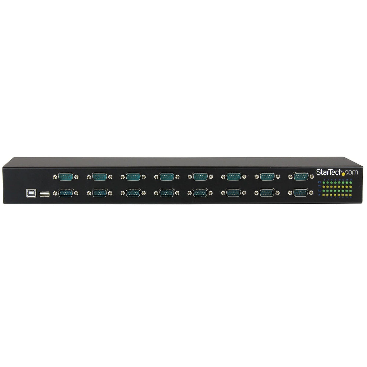 StarTech.com Adaptador USB a Concentrador de 16 Puertos Serie - Adaptador de Rack con Conexión en Cadena - USB a RS232