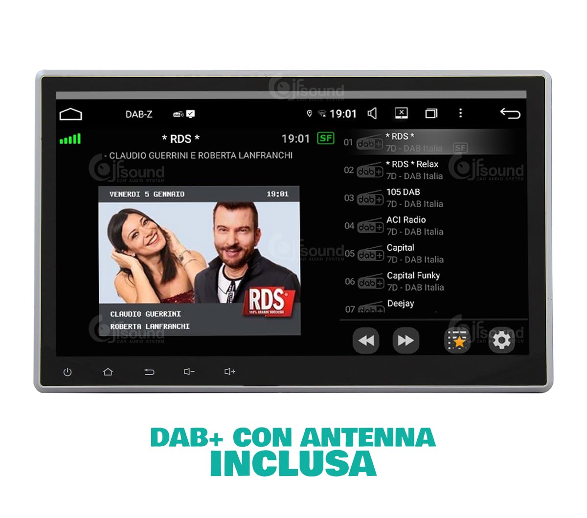 Radio de Coche universales 1 DIN Android GPS Bluetooth WiFi USB Dab+ Touchscreen 10" 4core Carplay AndroidAuto