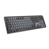 Logitech MX Teclado mecánico inalámbrico iluminado performance, teclas retroiluminadas, Bluetooth, USB-C, macOS, Windows, Linux, iOS, Android, Metal, US internacional QWERTY, Gris