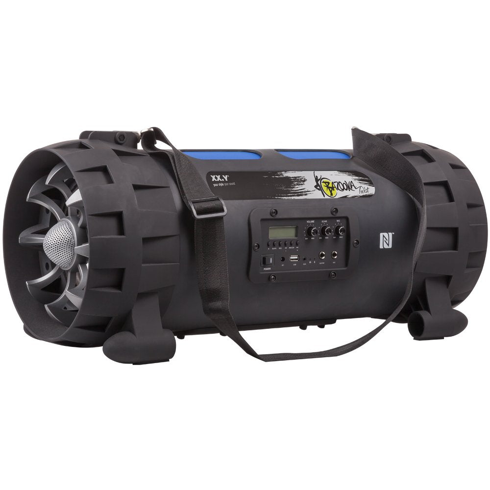 XX. Y P de 137j Altavoz Bluetooth Boom Box (NFC) con Radio FM Integrado, Entrada de batería/Audio para micrófono/Instrumento Musical/Reproductor MP3/Puerto USB Negro