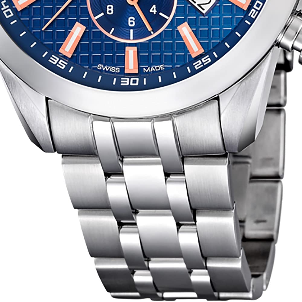 JAGUAR Reloj Modelo J865/2 de la colección ACAMAR, Caja de 43 mm Azul con Correa de Acero para Caballero