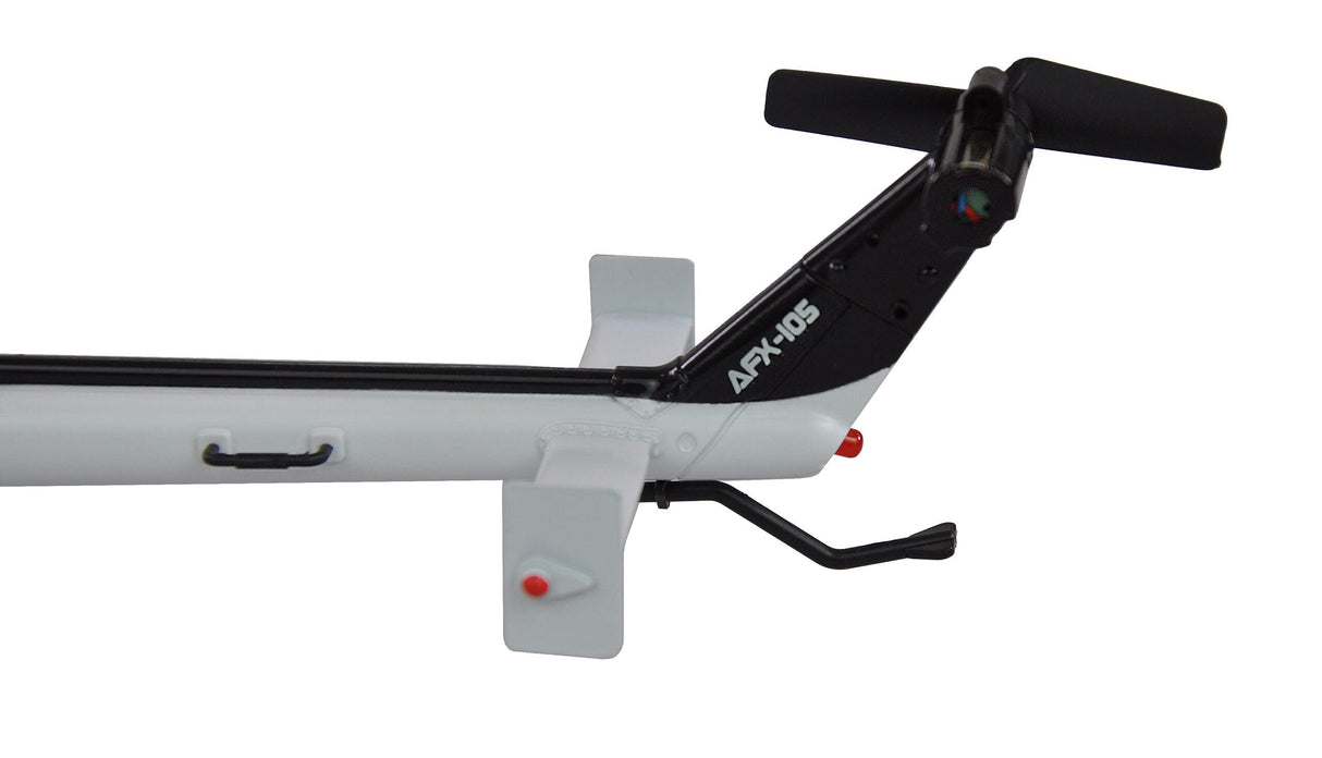 Amewi AFX-105 X Helicóptero 4 Canales 6G RTF Rojo, Blanco y Negro RC Control Remoto