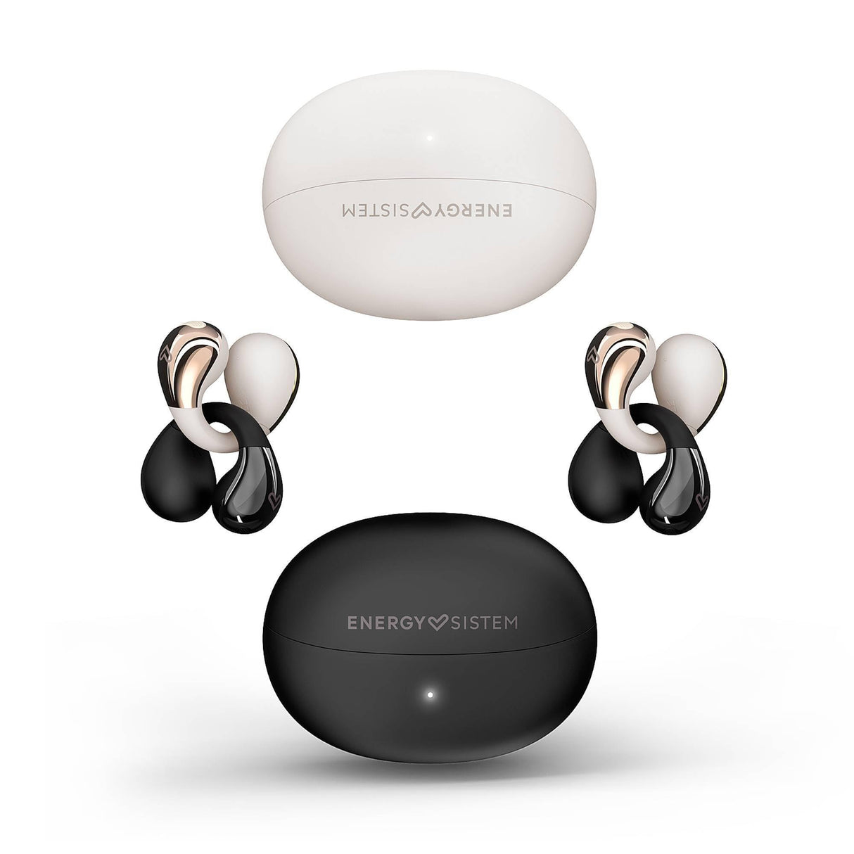 Energy Sistem Coolpods - Auriculares Bluetooth inalámbricos Open Sound - 25H batería, cancelación de Ruido en Llamadas, IPX4 Resistentes al Agua, cómodos y Flexibles