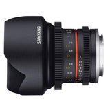 Samyang F1420510101 - Objetivo para vídeo VCSC-Mirrorless para Fuji X (Distancia Focal Fija 12mm, Apertura T2.2-22 Cine NCS CS, diámetro Filtro: 67mm), Negro