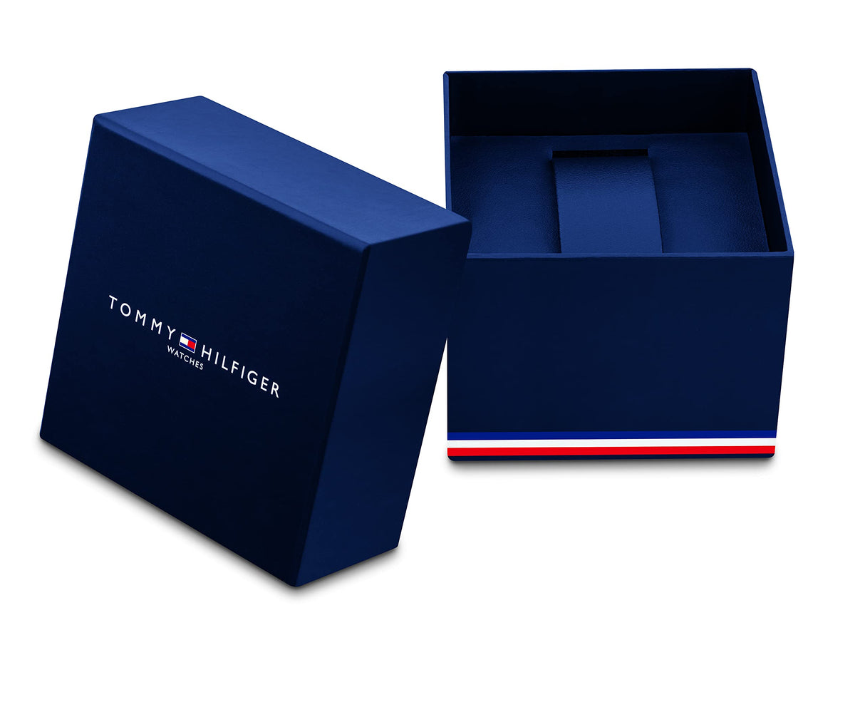 Tommy Hilfiger Reloj Analógico de Cuarzo Multifunción para Mujer con Correa de Malla de Acero Inoxidable de Oro Rosa - 1781944