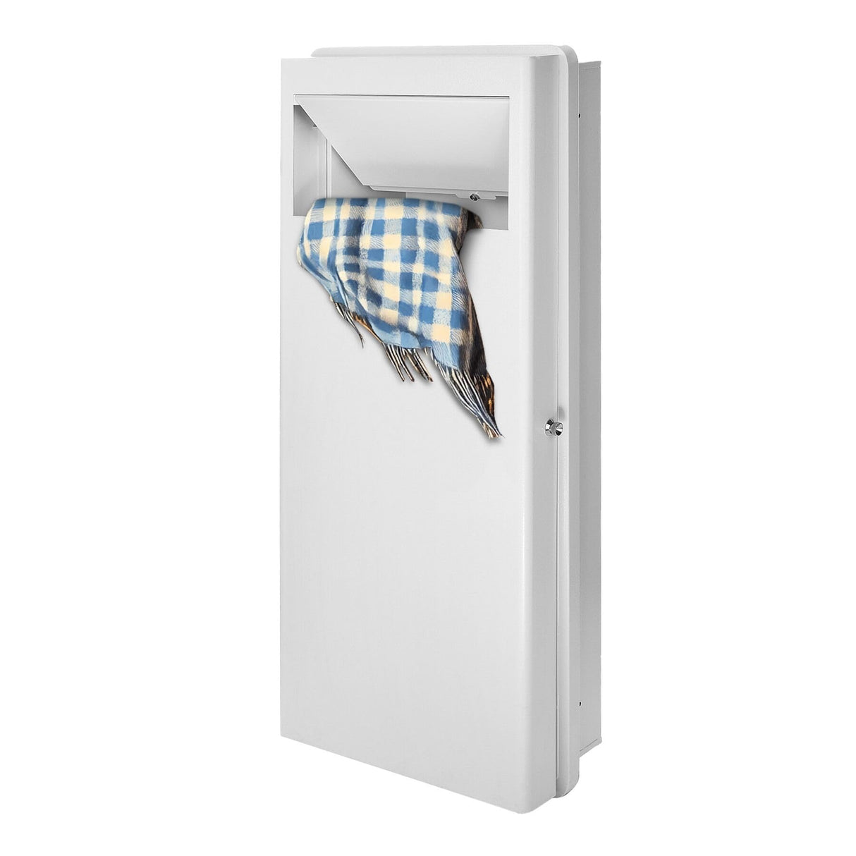 AdirHome Cesta de lavandería integrada, cesta de ropa con tapa, cesta de lavandería de pared, gran solución de ahorro de espacio para baños remodelados, cocina, color blanco