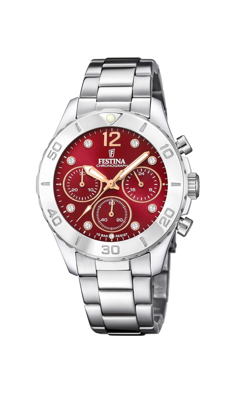 Festina Reloj Mujer F20603/2 Boyfriend Caja de Acero Inoxidable 316l Plateado Correa de Acero Inoxidable 316l Plateado
