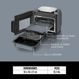 Ninja Combi Olla eléctrica multifunción 12 en 1, Horno, Freidora de aire, comidas familiares en 15 min*, incluye bandeja para hornear, fuente de horno y guía de recetas, gris, SFP700EU