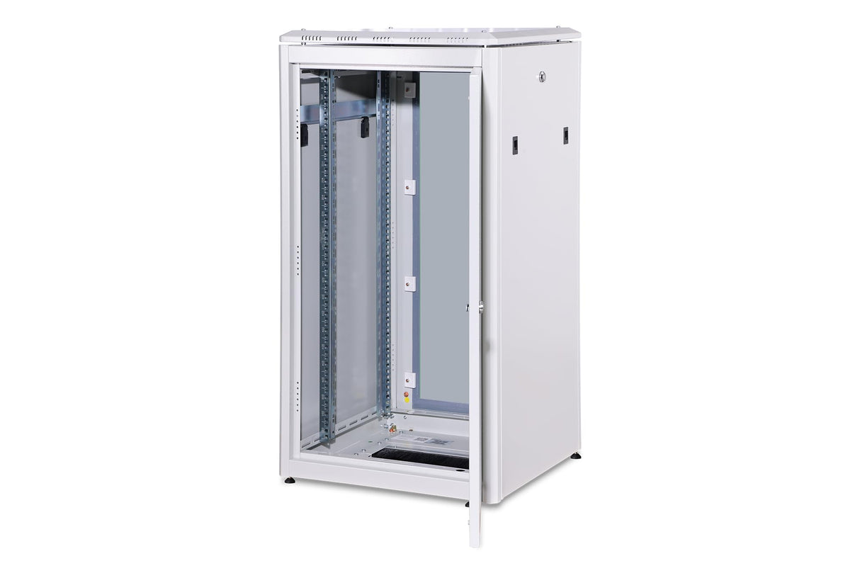 DIGITUS Armario de red de 19 pulgadas 22 U - 60 x 60 cm - Serie Unique - Carga máximo 800 kg - profundidad útil 543 mm - Gris