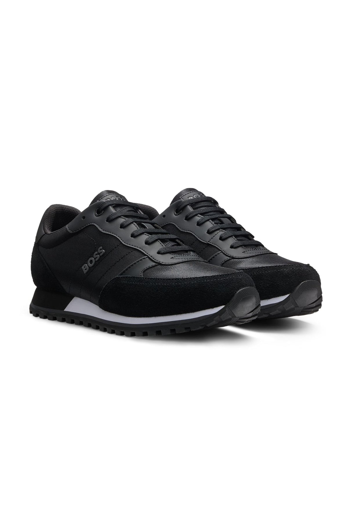 BOSS Hombres Parkour-L_Runn_NY_N Sneaker Negro 47 EU