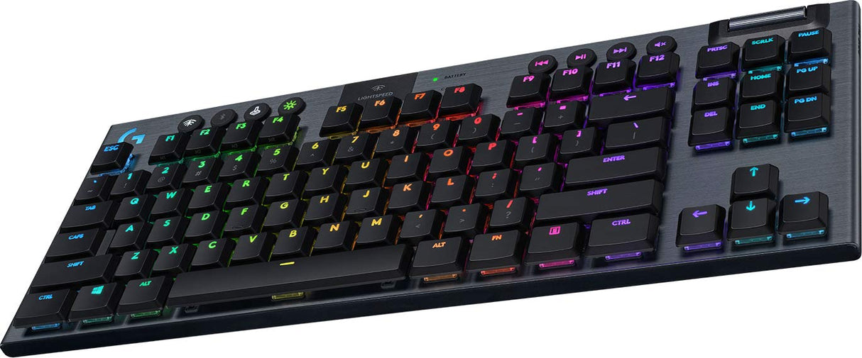 Logitech G G915 TKL - Teclado RF inalámbrico + Bluetooth QWERTZ, Color Negro