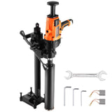 VEVOR Taladro de núcleo Portátil de 20-180 mm de Diámetro de Perforación con Soporte y Broca de Núcleo, Taladro de Núcleo de Hormigón de 2600 W, Uso Húmedo y Seco para Hormigón, Ladrillo, Mármol