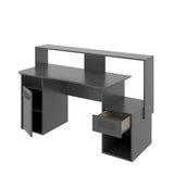 DEKIT GRUPO RIMOBEL FOSK - MESA ESCRITORIO GAMING 85-98x154x62-69 cm - GRAFITO