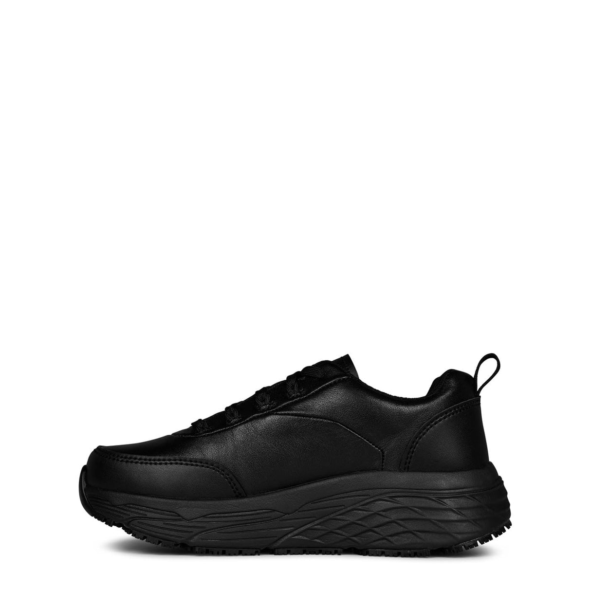 Skechers MAX Cushioning Elite Sr Filchner, Zapatos para Profesionales Sanitarios Hombre, Black Leather/Synthetic, 46 EU