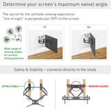 Barkan Soporte de Pared para TV de 104 cm de Largo, Brazo Doble de 13 a 90 Pulgadas, Giratorio/Movimiento Completo, Soporte para TV, soporta hasta 60 kg, Extra Estable, para LED OLED LCD, máx. VESA