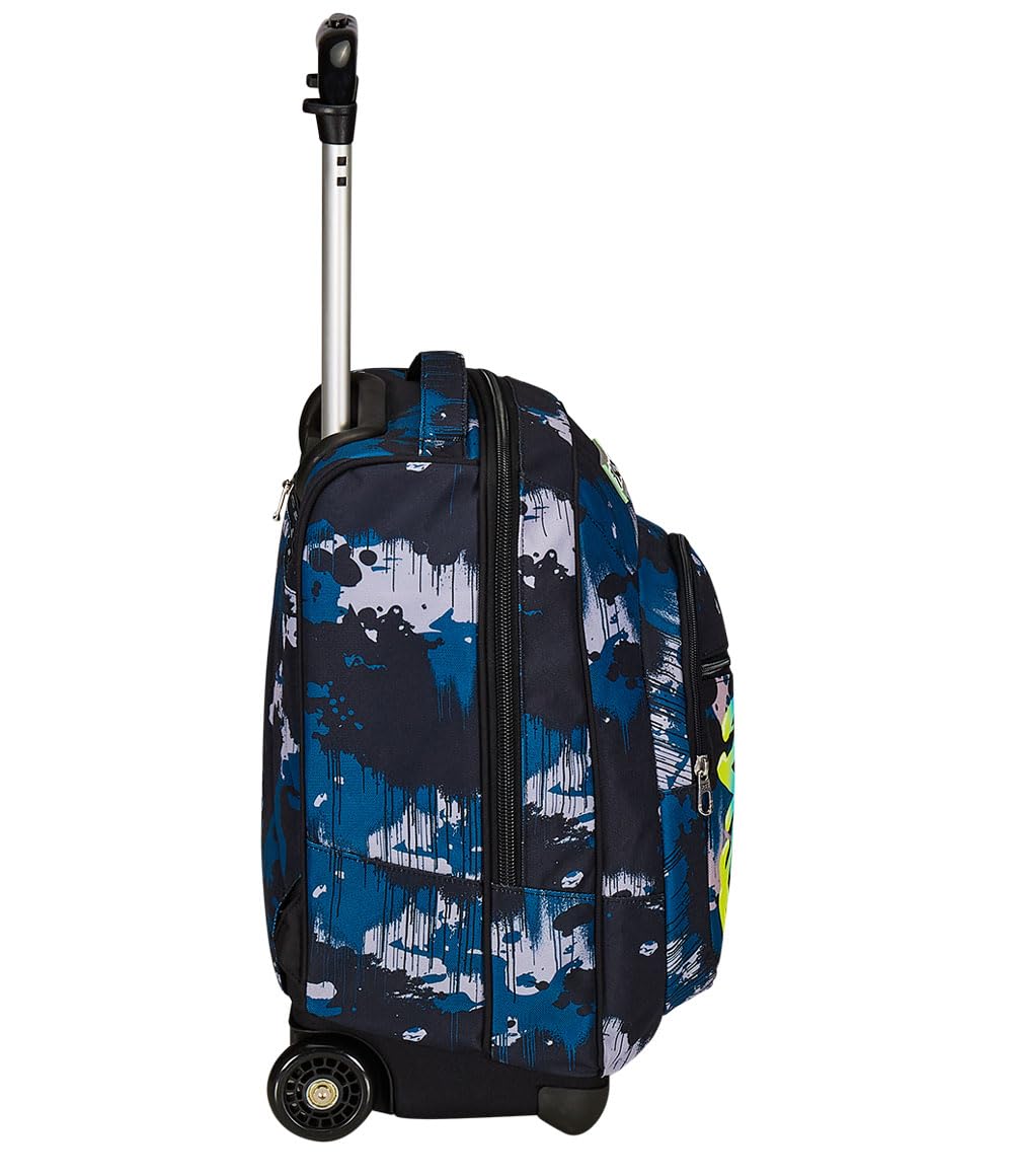 Seven Trolley Fijo, GreenScreen, Azul, 2 en 1, Doble Uso, Trolley y Mochila, Mochila Escolar de Viaje, niño niño, Turquesa, Talla única, Escolar