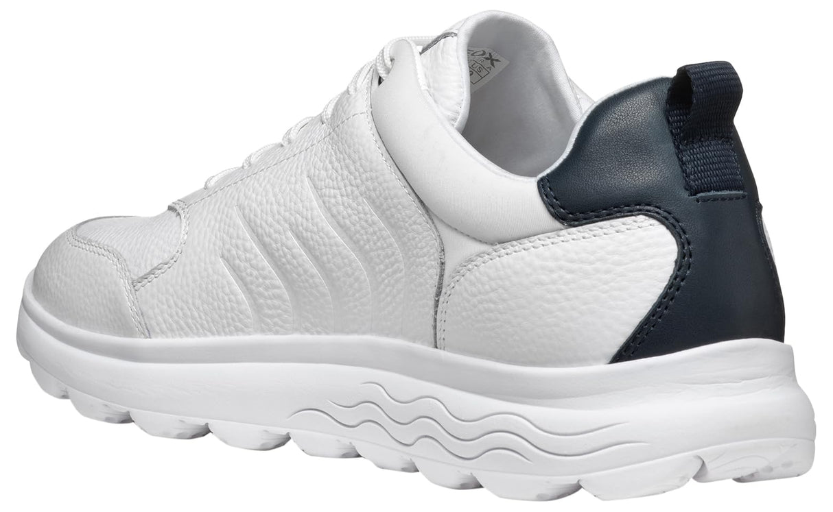 Geox U SPHERICA B, Zapatillas Hombre, White/Dk Navy, 43 EU