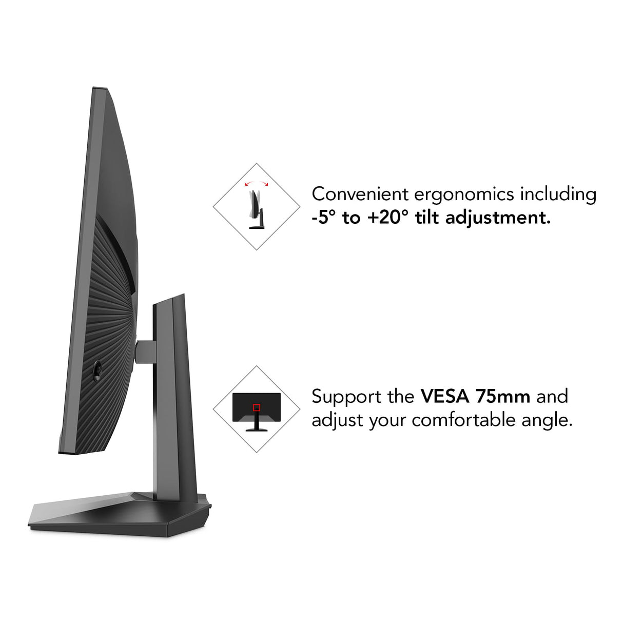 KOORUI Monitor 27 Pulgadas,Monitor Gaming 240Hz, Pantalla Ordenador QHD2560 x 1440p,1ms, HDR10, 90% DCI-P3, Adaptive Sync, VESA 75 * 75mm, Negro