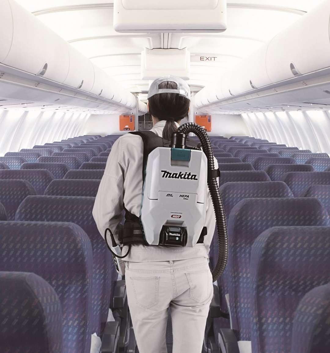 Makita VC008GZ Aspiradora de Mochila, 40 V, máx. (sin batería, sin Cargador), Blanco