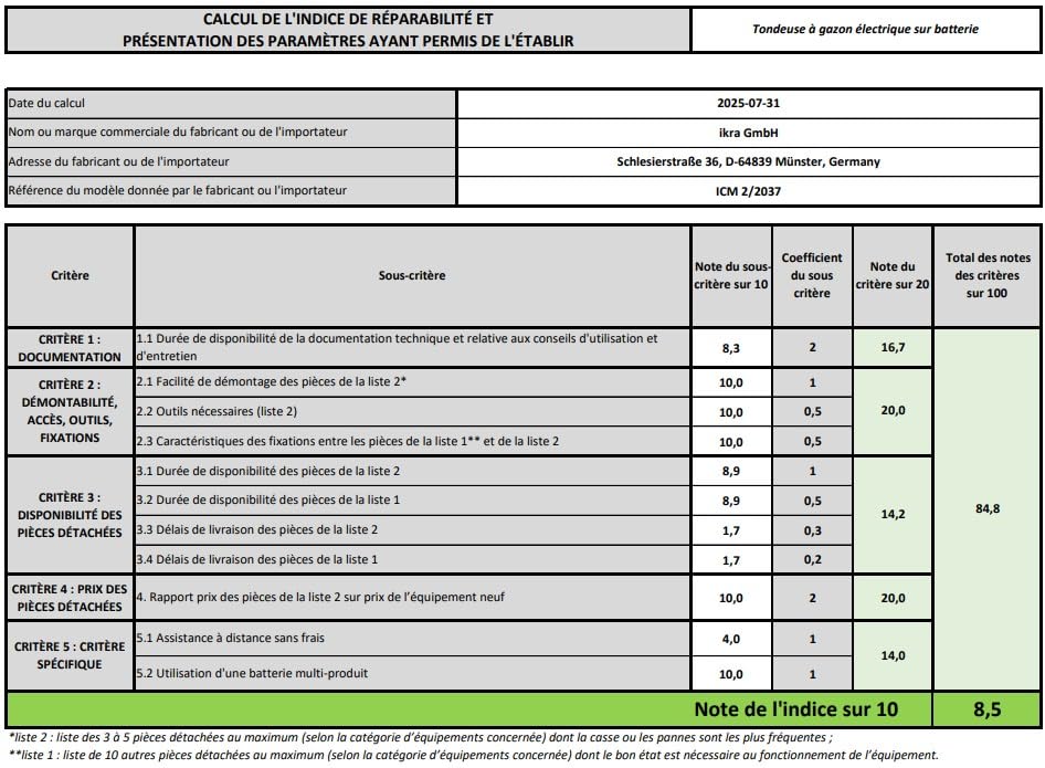 IKRA cortacésped Mulching ICM 2/2037, Incl. 2X batería y Doble Cargador rápido