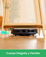 Vactidy Robot Aspirador, Nimble T6 con Potente Succión, Detección Inteligente, 2500mAh, Silencioso, 3 Modos de Limpieza, Control por App/Alexa/Siri y Mando, para Mascotas, Suelo Duro y Alfombra