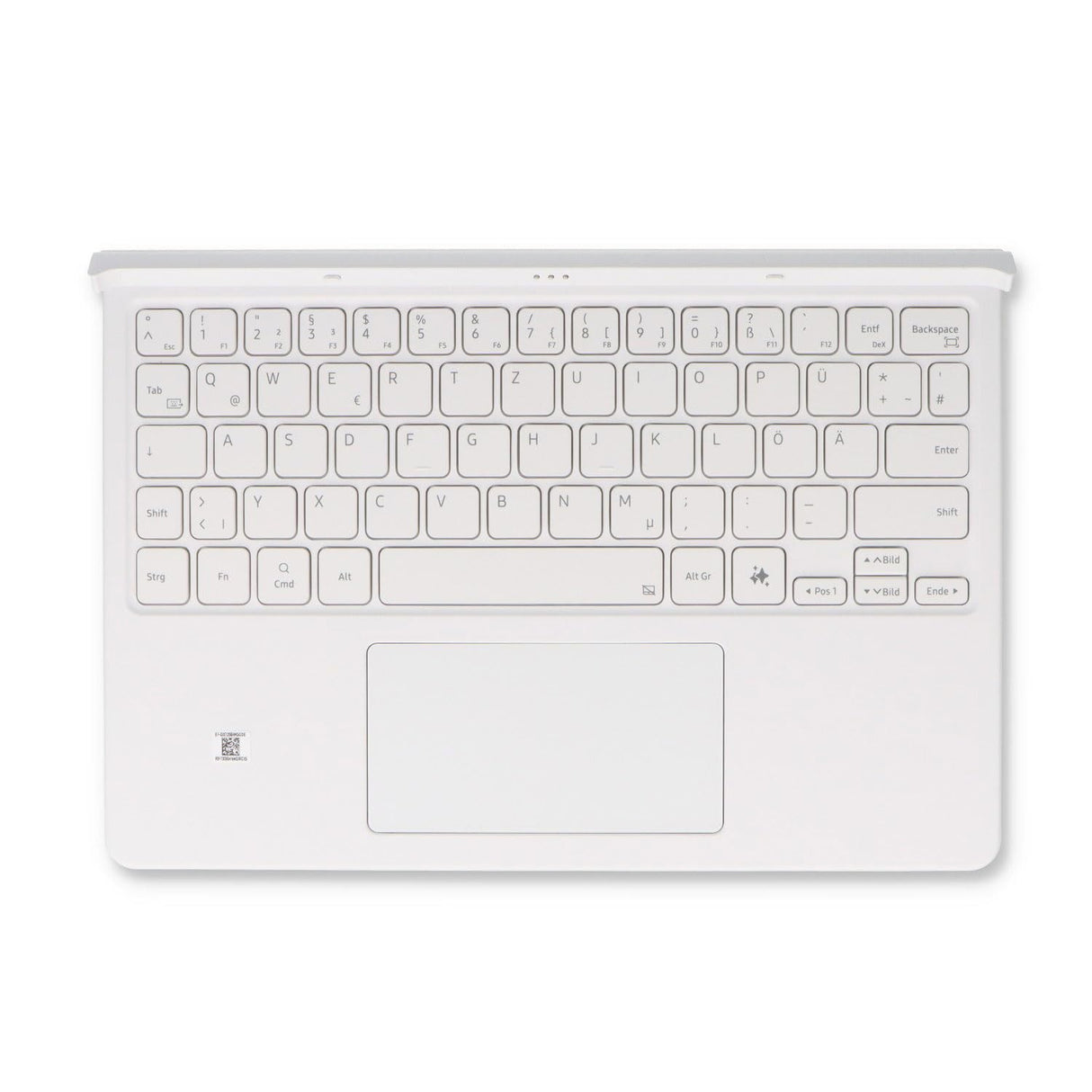 Samsung EF-DX725 - Funda para Tablet Galaxy Tab S9 FE, con Teclado QWERTY y botón AI, diseño Delgado, Color Blanco