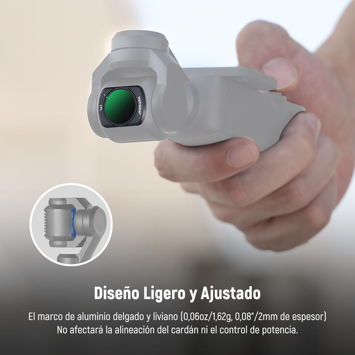 NEEWER Juego de 16 Filtros para Pocket 3, ND8 ND16 ND32 ND64 ND128 ND256 ND1000 ND8/PL ND16/PL ND32/PL ND64/PL Difusión Negra 1/4 1/8 Contaminación Luz UV CPL Compatible con DJI Osmo Pocket 3, FL-B06
