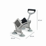 LACOR - 60513 - Cortador Profesional, Corta Patatas y Verduras en gajos, 4 Cuchillas de Acero Inoxidable, Corte Uniforme, Cocina Industrial