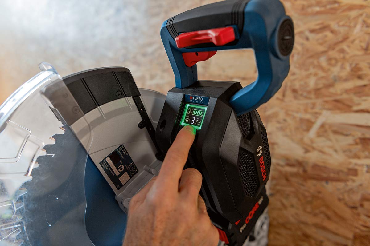 Bosch Professional 0601B43000 GCM 18V-305 GDC-Ingletadora telescópica (18V, Ø Disco 305 mm, BITURBO, láser, sin batería, módulo Connectivity, en Caja)