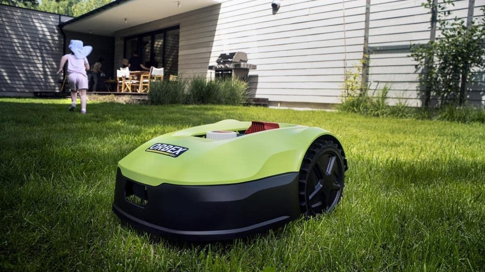 Orbex Cortacésped robótico S900G/Cortacésped de batería autopropulsado/Conexión Bluetooth y WiFi/con Sensor de Lluvia, Sensor de elevación y Sensor de inclinación/Área de césped 900 m²