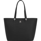 Tommy Hilfiger Bolso Tote Mujer Emblem grande, Negro (Black), Talla Única