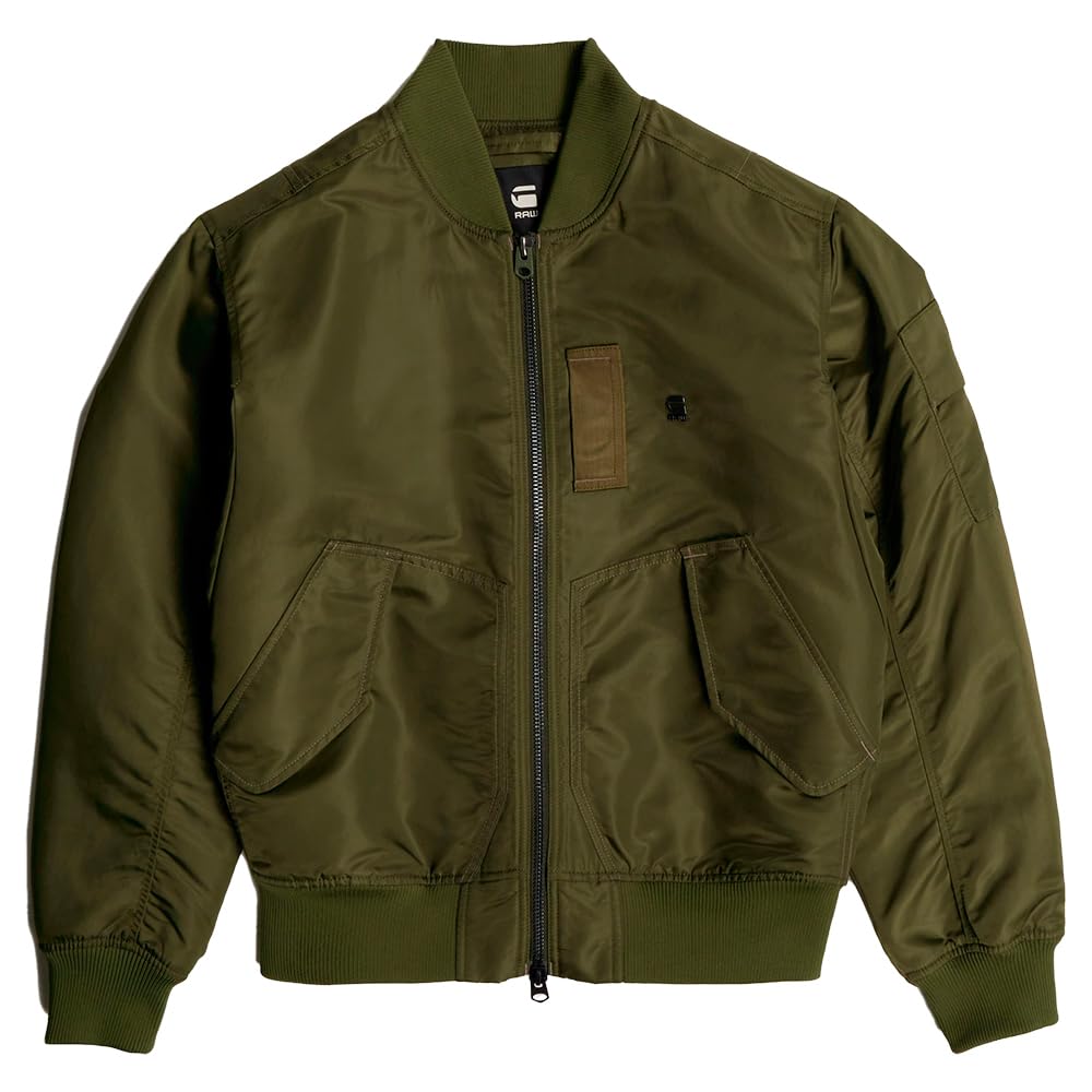 G-STAR Para Hombre Flight GA-1 Bomber Jacket, Verde (shadow olive D25370-C143-B230), XL