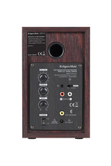 Krüger& Matz km0538 Activa – Altavoces de estantería 2.0 Spirit, Bluetooth furniertes Madera/Marrón