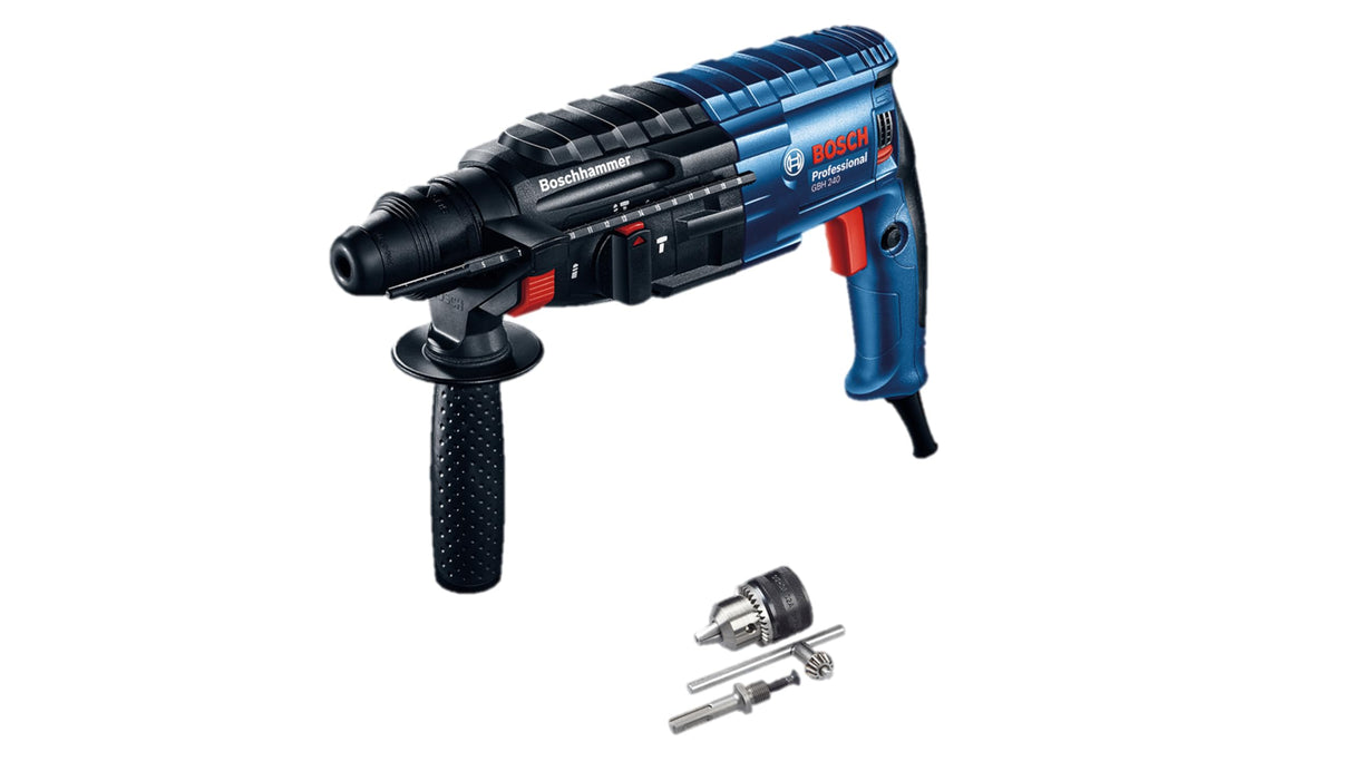 Bosch Professional Martillo Perforador GBH 240 (con SDS plus, 790 W, con Empuñadura Auxiliar, Tope de Profundidad de 210 mm, Portabrocas, Maletín de Transporte)
