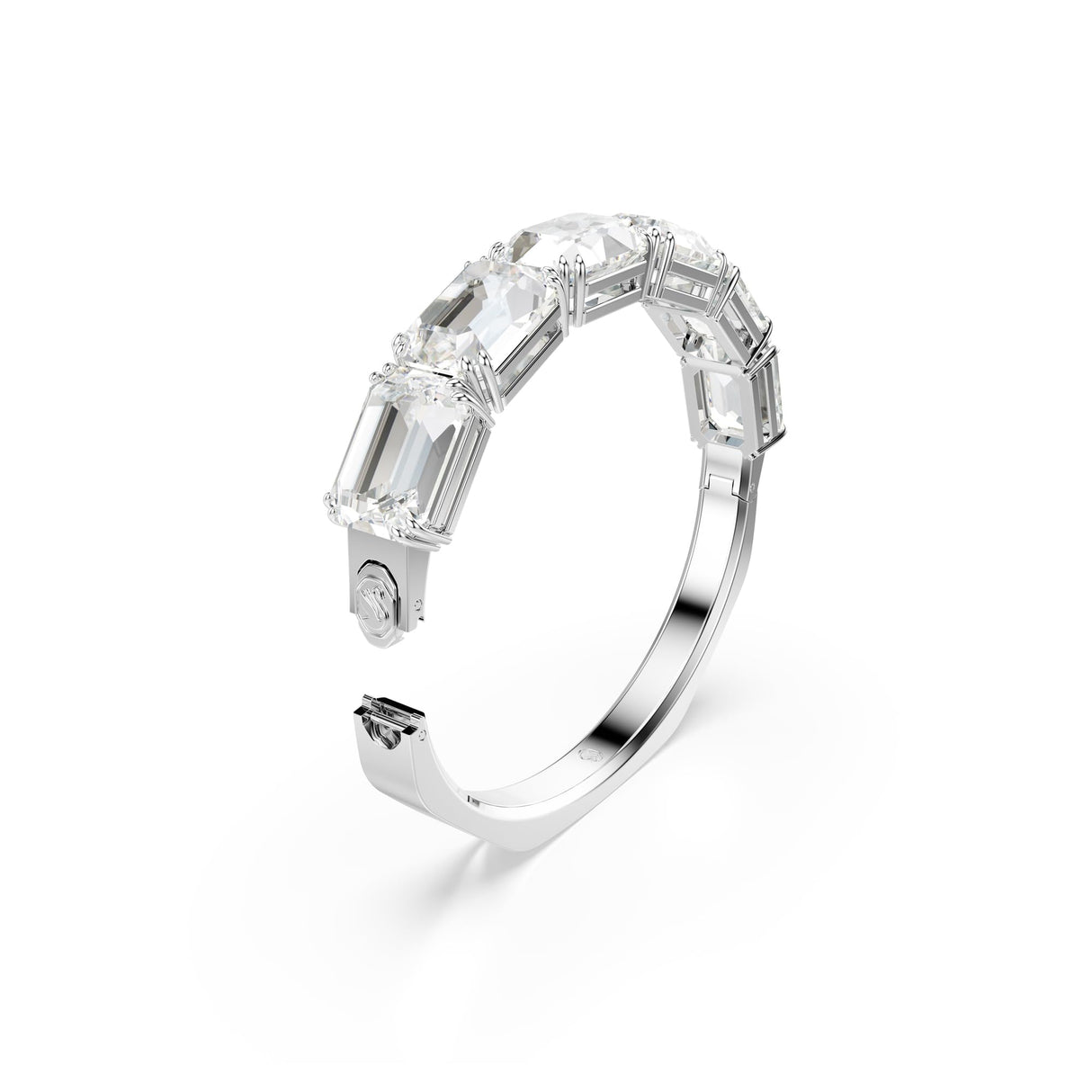 Swarovski Brazalete Millenia, Talla octogonal, Blanco, Baño de rodio