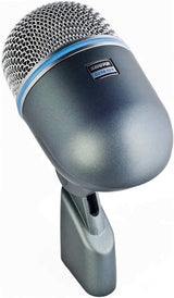 Shure BETA 52A Micrófono de batería: micrófono dinámico supercardioid con elemento de neodimio de alta salida, adaptador de soporte de bloqueo, rejilla de malla de acero Durabl y soporte de choque