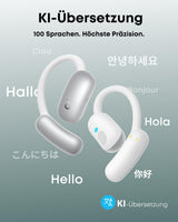 Soundcore AeroFit 2 Asistente con IA de Anker, Auriculares Apen-Air, Ajuste sin Presión, Graves 2 Veces Más Intensos, Traducción en Tiempo Real, Alta Resolución, 35 Horas de Reproducción, IP55