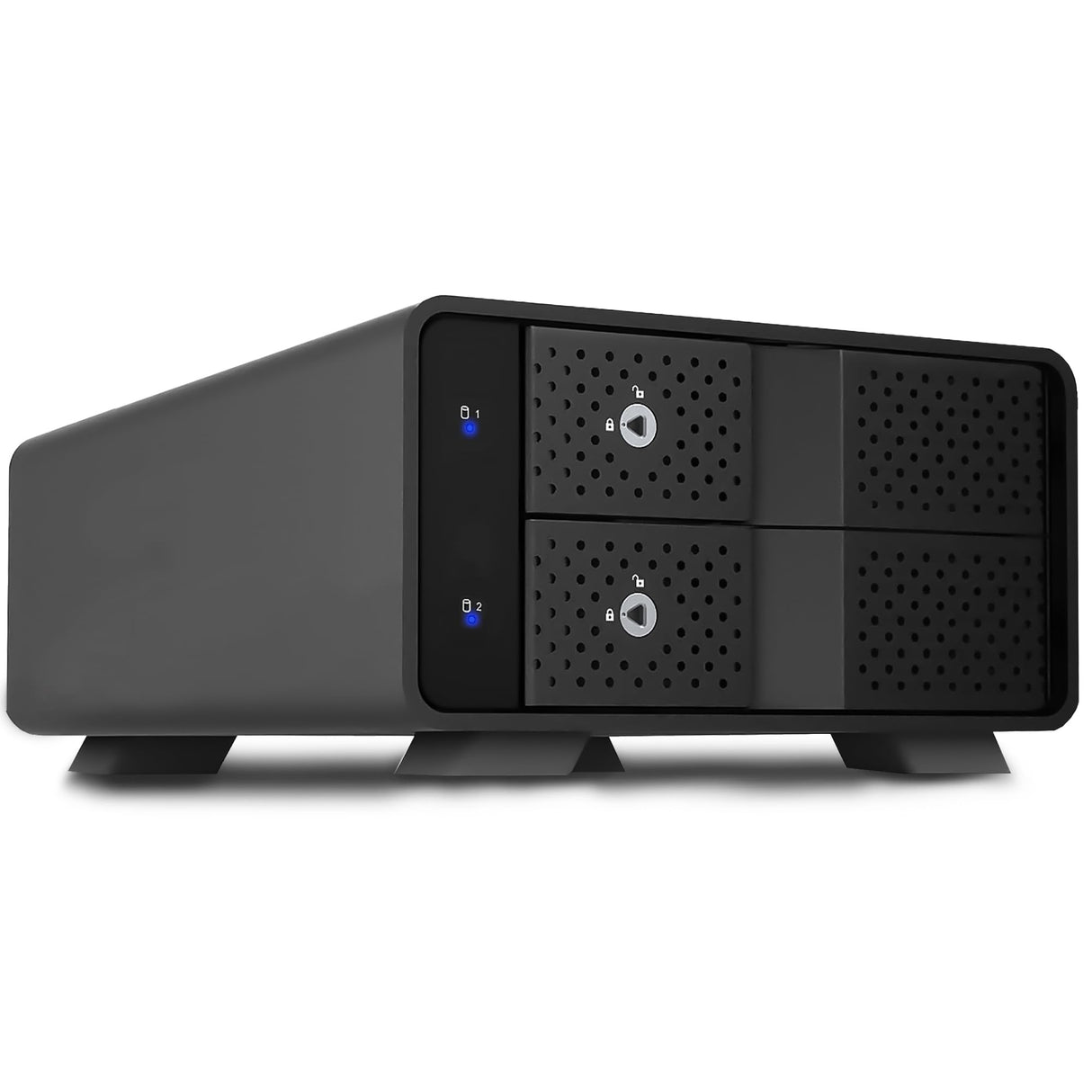 FANTEC 2-Fold USB 3.2 Gen2 10G Raid Hard Disk Docking Station for 2X SATA 3.5/2.5 Inch HDDs, Transfer Rates up to 10Gbit/Sec, no Tools Required, Lockable, 2X USB Cable. Aluminum Enclosure Black