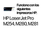 HP 203X CF542X Amarillo, Cartucho Tóner de Alta Capacidad Original, de 2.500 páginas, para impresoras HP Color LaserJet Pro serie 254, 280 y 281