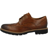 Clarks Batcombe Wing, Zapatos de Cordones Derby Hombre, Marrón (Dark Tan Leather), 47 EU