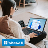 PRIXTON Ordenador portátil Netbook Pro con Pantalla 15.6”, Windows 11 Home, Procesador Intel N4020, RAM 4 GB, Memoria Interna 128 GB, Batería 5.000 mAh