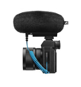 Sennheiser MKE 400 Micrófono Shotgun Direccional para Cámara con Conectores TRS y TRRS de 3,5mm para DSLR, Mirrorless y Móvil, 508898