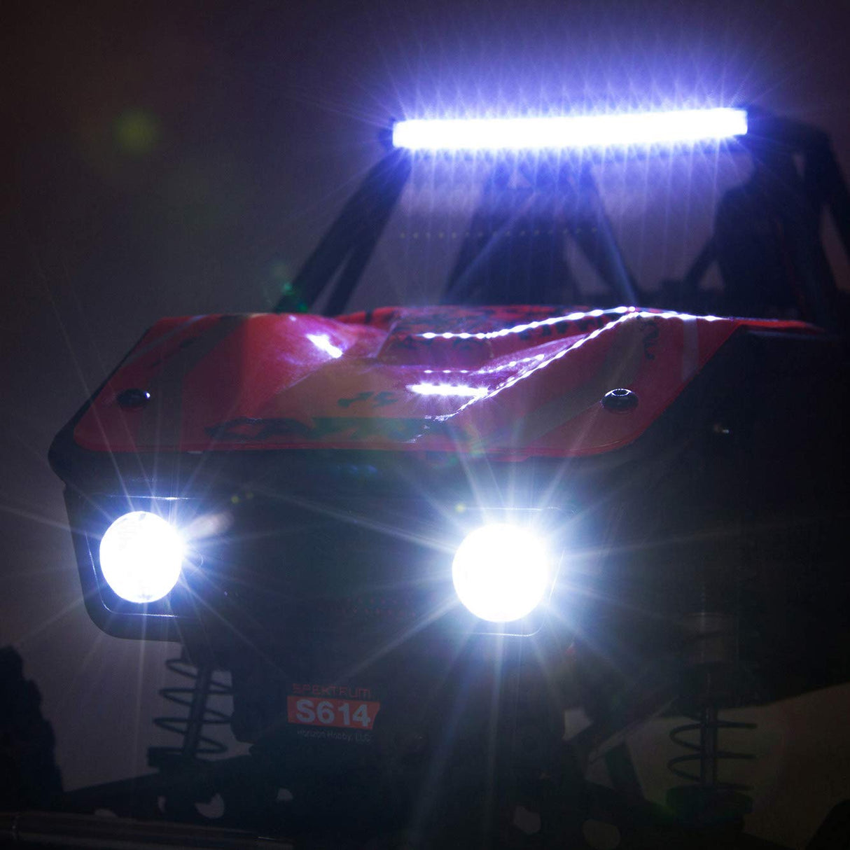 Axial AXI03000B 1/10 Capra 1.9 Unlimited 4WD Trail Buggy Cepillado, RTR RC Crawler, Rojo