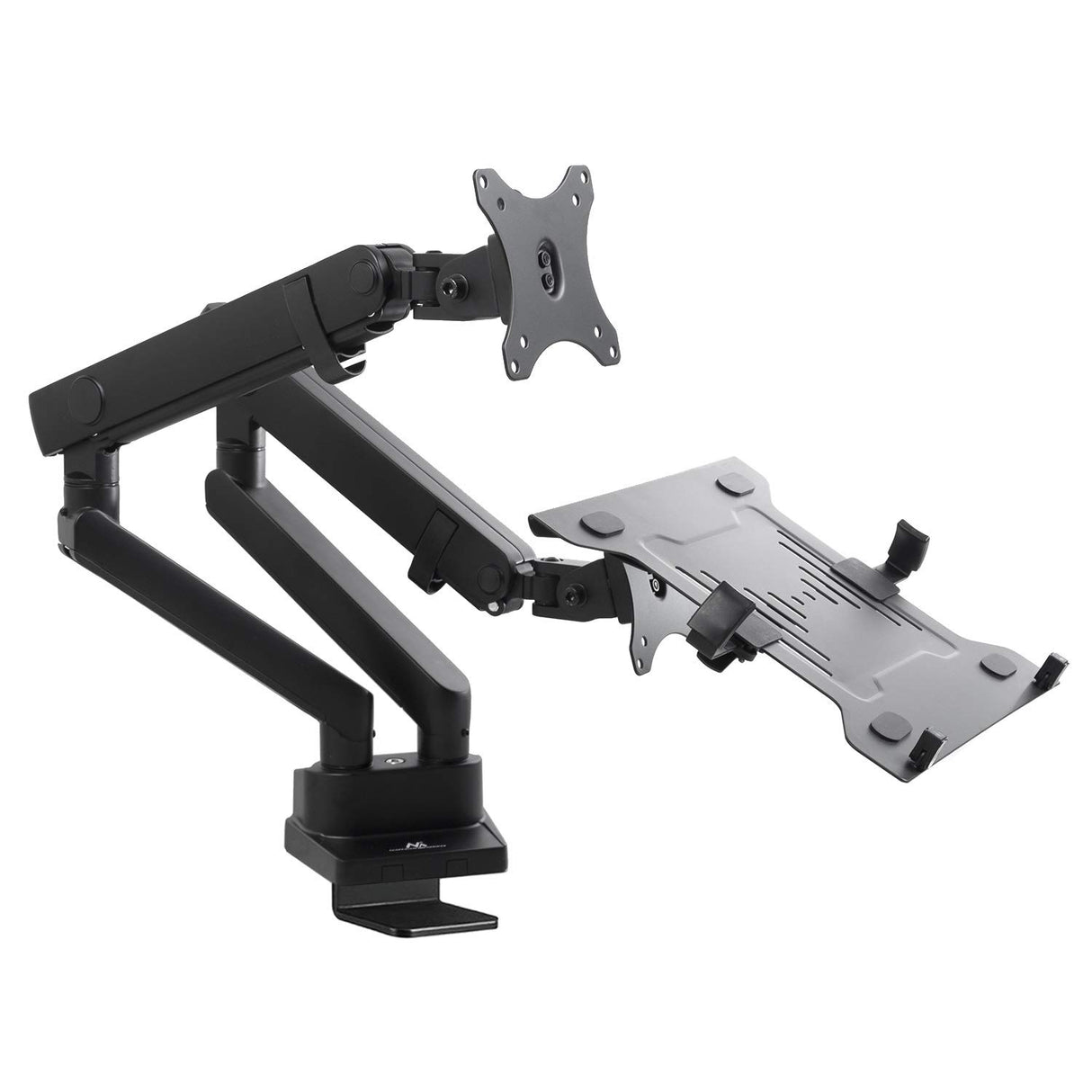 Soporte de Escritorio para 2 ó 3 monitores, Laptop, portátil, Pantalla, Monitor, Altura, rotación e inclinación Ajustable, con Portes USB Integrados, VESA 75x75, 100x100 (MC-813 Doble)