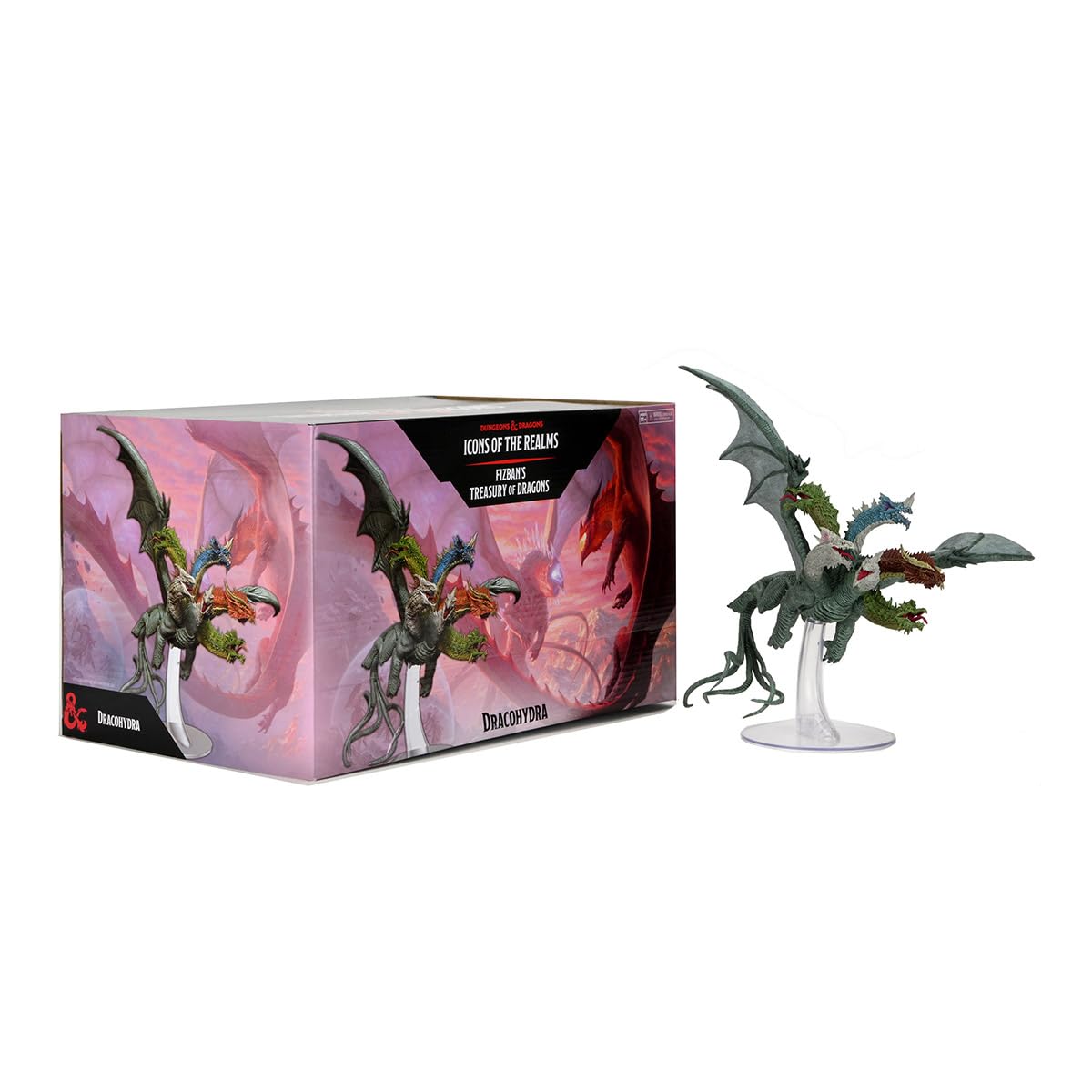 WizKids- D&D Icons of The Realms Miniatures: Set 22-Dracohydra Dragón Figura, Multicolor, S (96132)