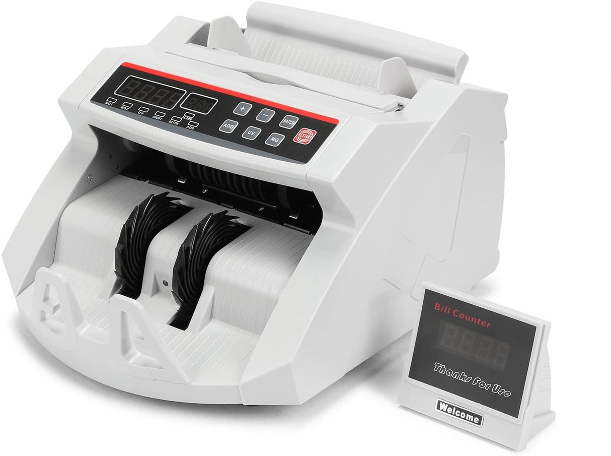 TEMPO DI SALDI Contador de billetes profesional con detector de billetes falsos y 2 pantallas LED