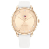 Tommy Hilfiger Reloj Analógico de Cuarzo para Mujer con Correa en Piel Blanco - 1782543