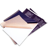 Kores - Papel de tatuaje - Hekto 216 - Papel de transferencia, plantilla con tinta morada para kit de tatuaje - No tóxico - Papel de plantilla de tatuaje - 21,5 x 36,8 cm - Caja de 100
