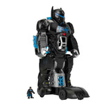Fisher-Price Imaginext DC Super Friends Bat-robot con Bat-tecnología, robot 2 en 1 que se transforma y conjunto de juego de Batman con luces y sonidos para niños y niñas de 3 a 8 años